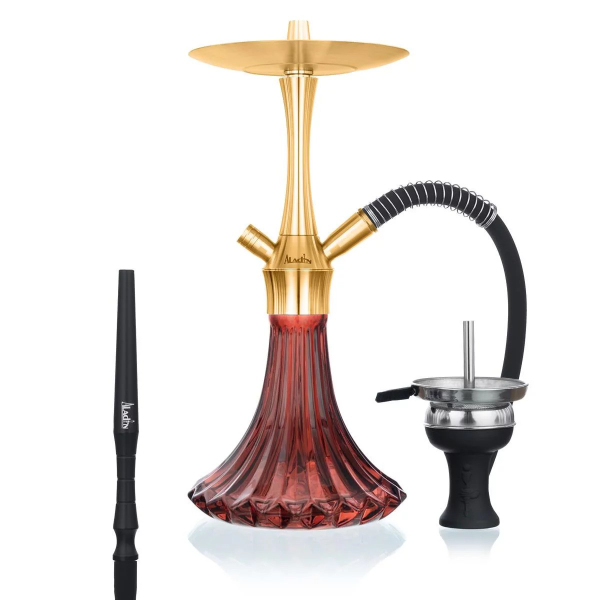 Ναργιλές Aladin MVP A36 Gold-Dark Red 36cm - Χονδρική